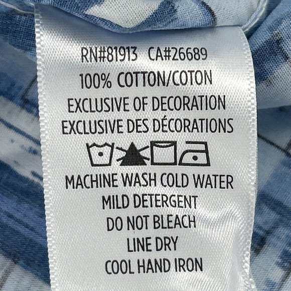 Robert Graham Shirt Men S Blue White Geometric Long Sleeve Button Up Flip Cuff - Picture 6 of 12